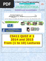 CS411-Visual Programming UPdated Finalterm MCQS Solved by Arslan Arshad (Zain Nasar)