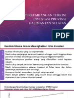 Perkembangan Terkini Investasi Provinsi Kalimantan Selatan 20 Juni Revisi
