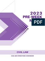 2023 Pre-Week Notes - Civil Law