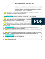 Manual para Creacion de Proyectos SAP