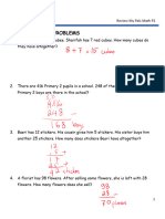 Unit 4 Word Problems Add and Subt - Answers