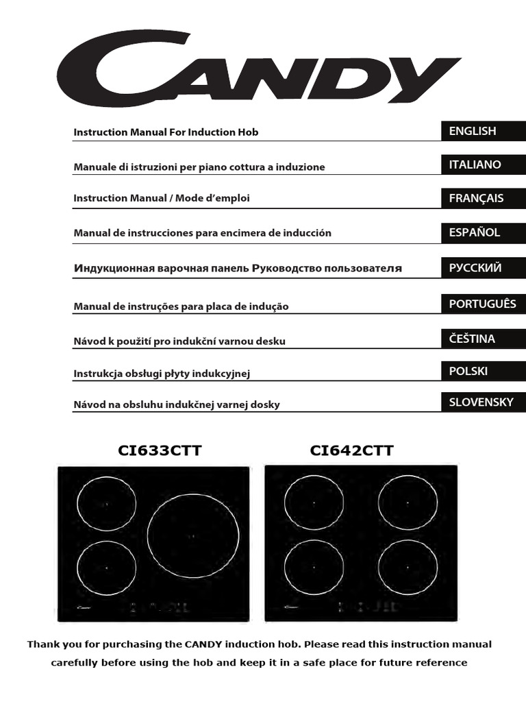 Induction Hob Instruction Manual | PDF | Cookware And Bakeware ...