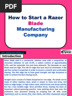 How To Start A Razor Blade Manufacturing Company