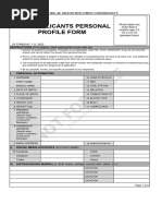 BJMP Applicants Personal Profile Form