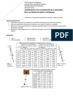 I3. Determinación Experimental de La Aceleración de La Gravedad Empleando Los Péndulos Simple Y Reversible