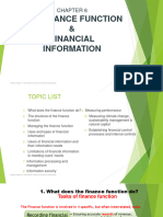 Chapter 6 - The Finance Function and Finance Information