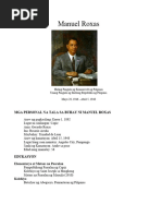 Talambuhay Ni Manuel Roxas | PDF