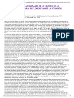 DIFICULTADES PARA LA ENSEÑANZA DE LA HISTORIA EN LA EDUCACIÓN SECUNDARIA REFLEXIONES ANTE LA SITUACIÓN ESPAÑOLA