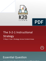 The 3 2 1 Instructional Strategy PD Slides