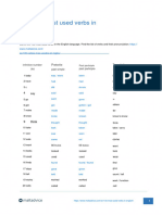 The 100 Most Used Verbs In: Preterite