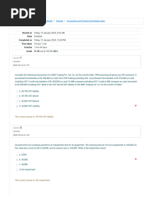 Accounting and Finance Exit Model Exam Attempt Review11 1