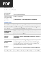 Demonstration Presentation Outline Template