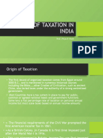 History of Taxation
