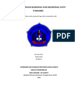 makalaah pertidaksamaan rasional dan irasional satu variabel