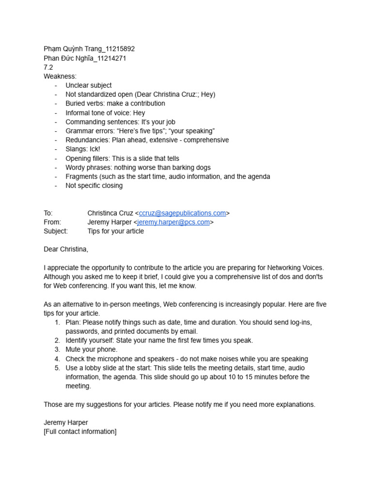 Business Communication Quiz PDF