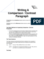 Writing Compare and Contrast Paragraphs