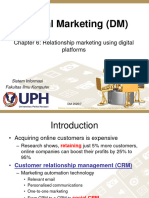 DM 2020 - Pertemuan 8 - Ch6 Relationship Marketing Using Digital Platforms