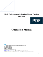 Manual of SP-B Pocket Tissue Folding Machine