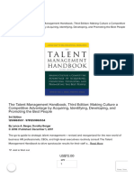 The Talent Management Handbook, Third Edition - Making Culture A Competitive Advantage by Acquiring, Identifying, Developing, and Promoting The Best People