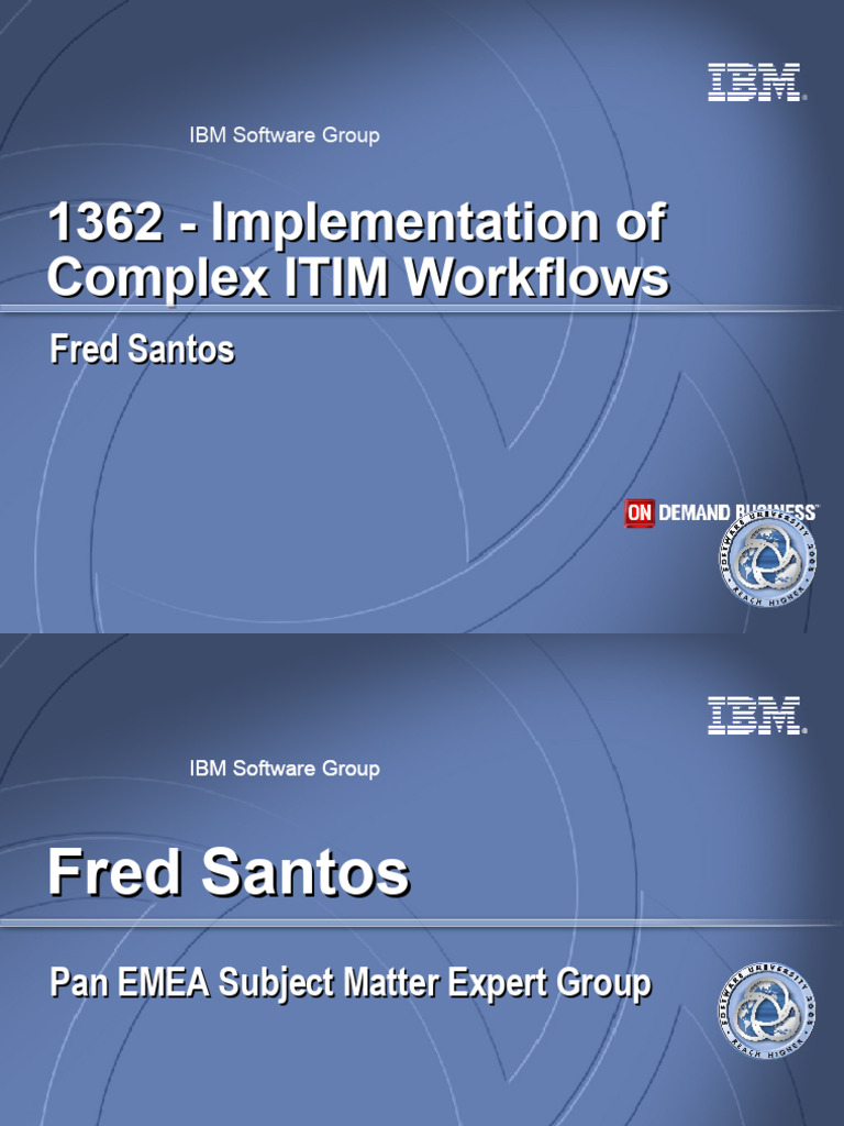 Techimplementation of Complex Itim Workflows 3260 | PDF | Java Script ...