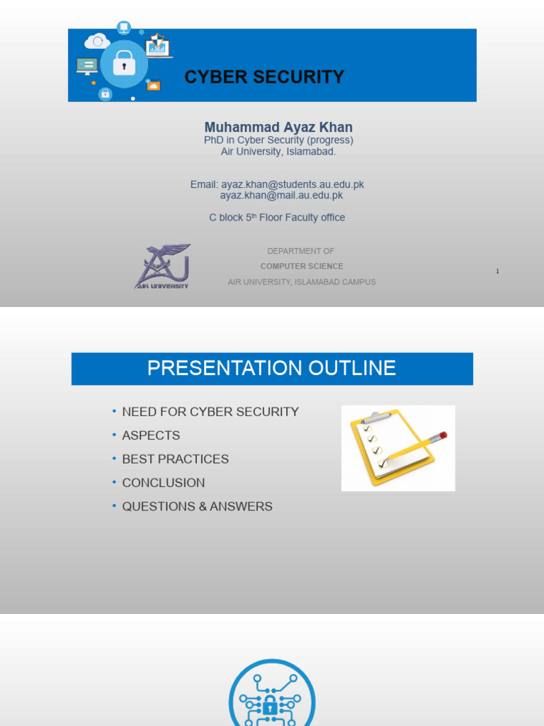 Air University Cyber Security Course Outline | PDF | Security ...