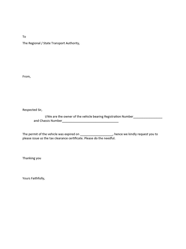 Permit letter pdf