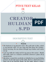 Descriptive Text Kelas Ix