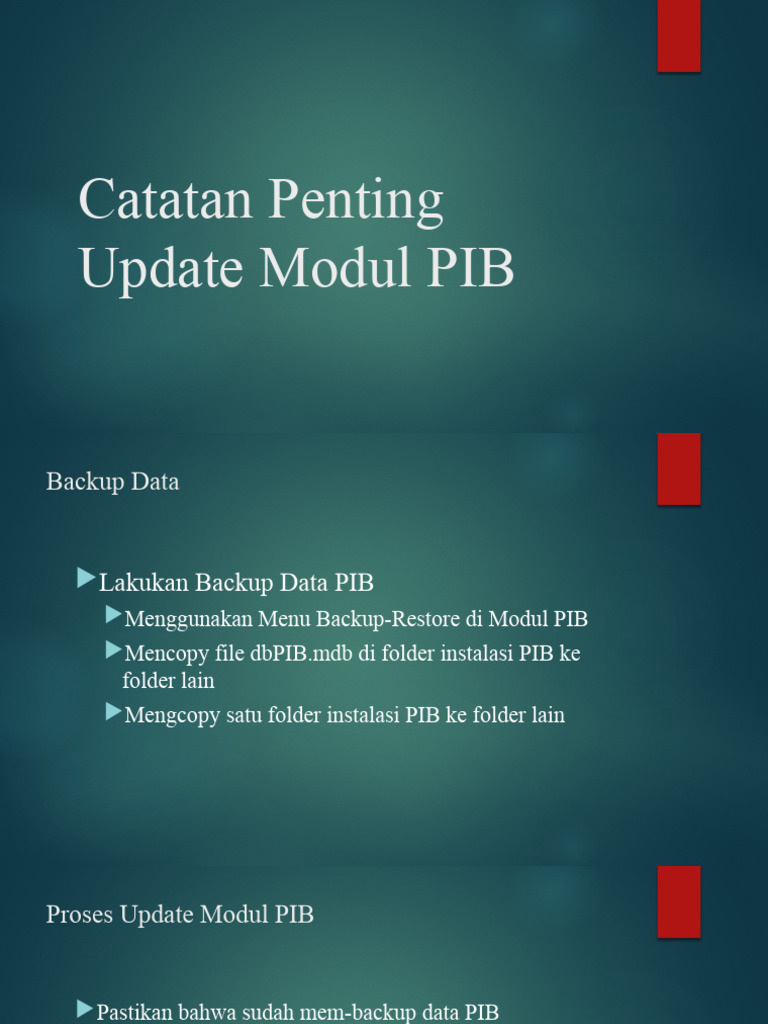 Catatan Penting Update Modul PIB 2 | PDF