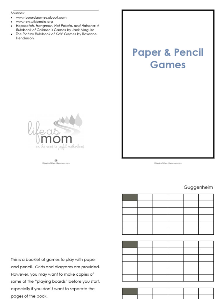 Paper and Pencil Games Guide | PDF | Naval Warfare