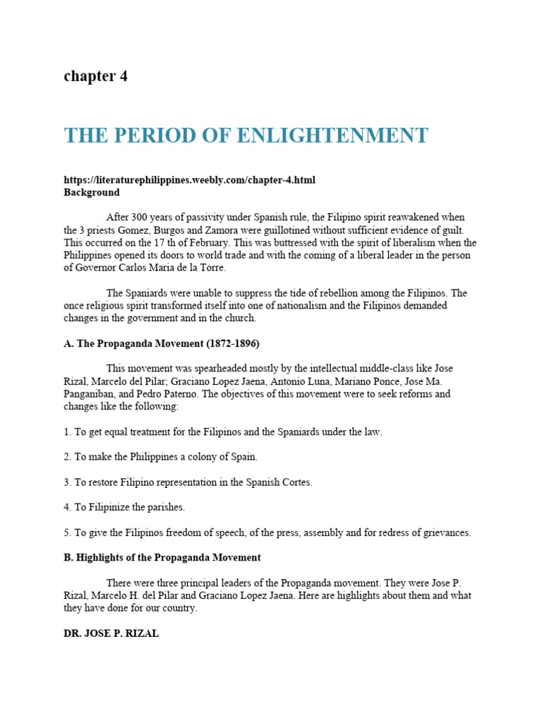 The Literature of The Propaganda Movement | PDF | Philippines