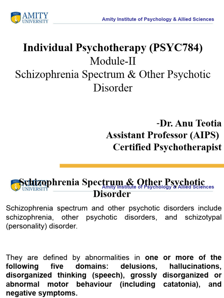 Schizophrenia & Psychotic Disorders Guide | PDF | Psychosis | Schizophrenia