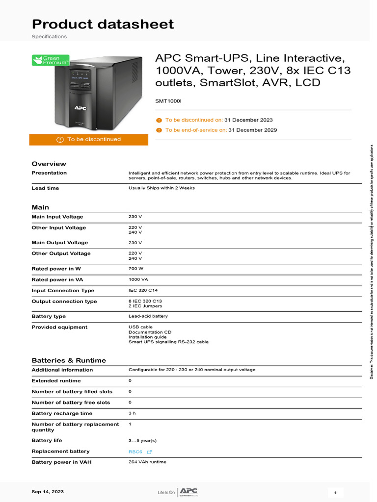 APC SMART UPS 1000 MANUAL PDF visual data 6