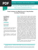 Visual Assistance For Blind Person by Using Machine Learning Technology