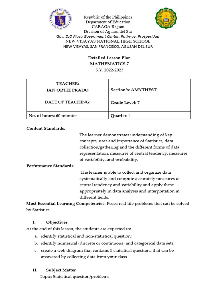 Statistical Questions Pdf Statistics Learning