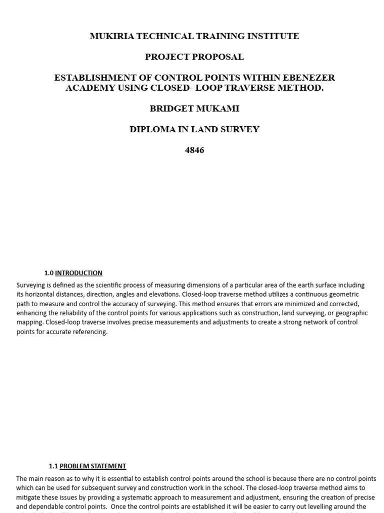 Control Points Establishment Proposal | PDF