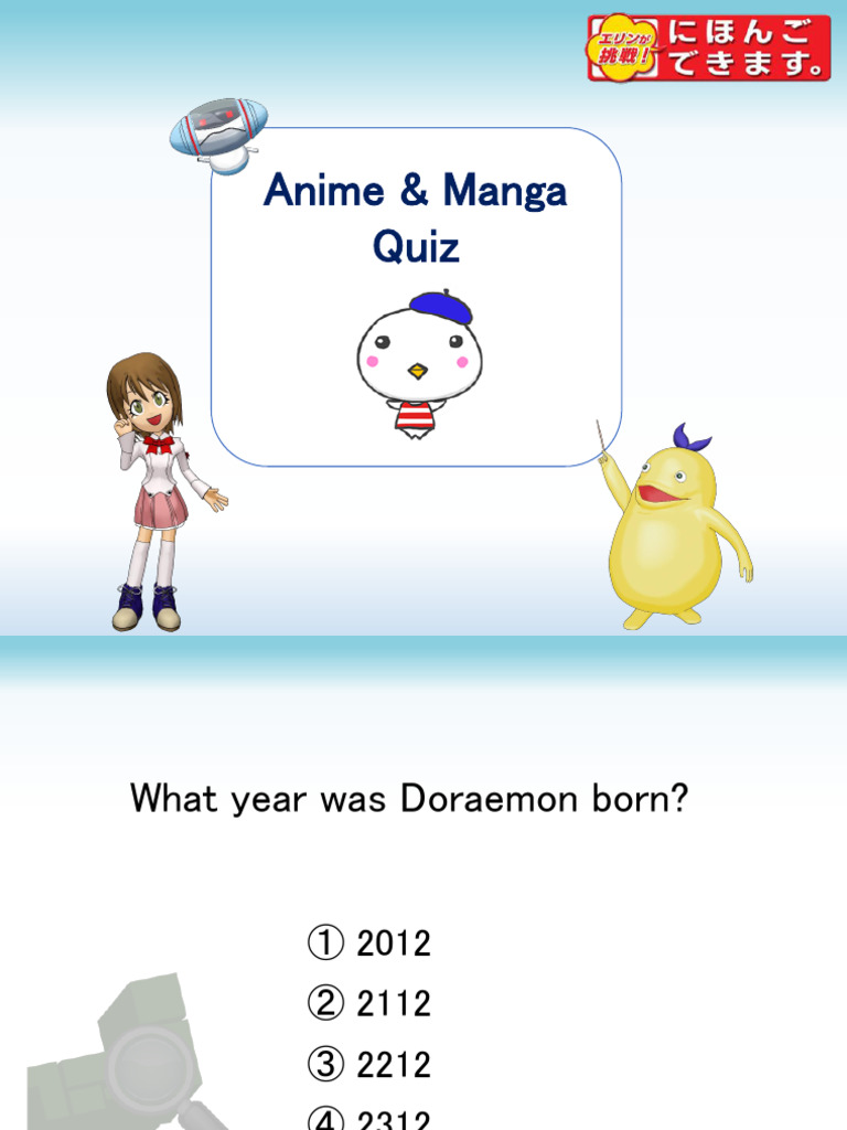 Anime & Manga Quiz Questions | PDF | Shōnen Manga | Anime And Manga