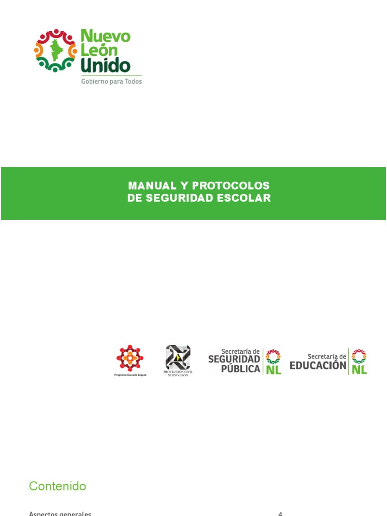 Protocolo de Seguridad Escolar Integral | PDF | Primeros auxilios ...
