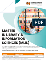 MLIS Masters in Library and Information Science
