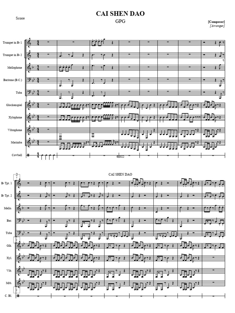 Cai Shen Dao | PDF | Brass Instruments | Elementary Organology