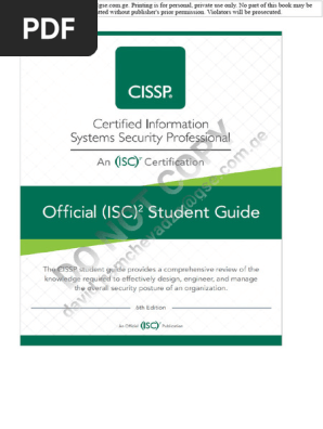 CISSP Official (ISC) 2 Student Guide 6th Edition | PDF | Graphic