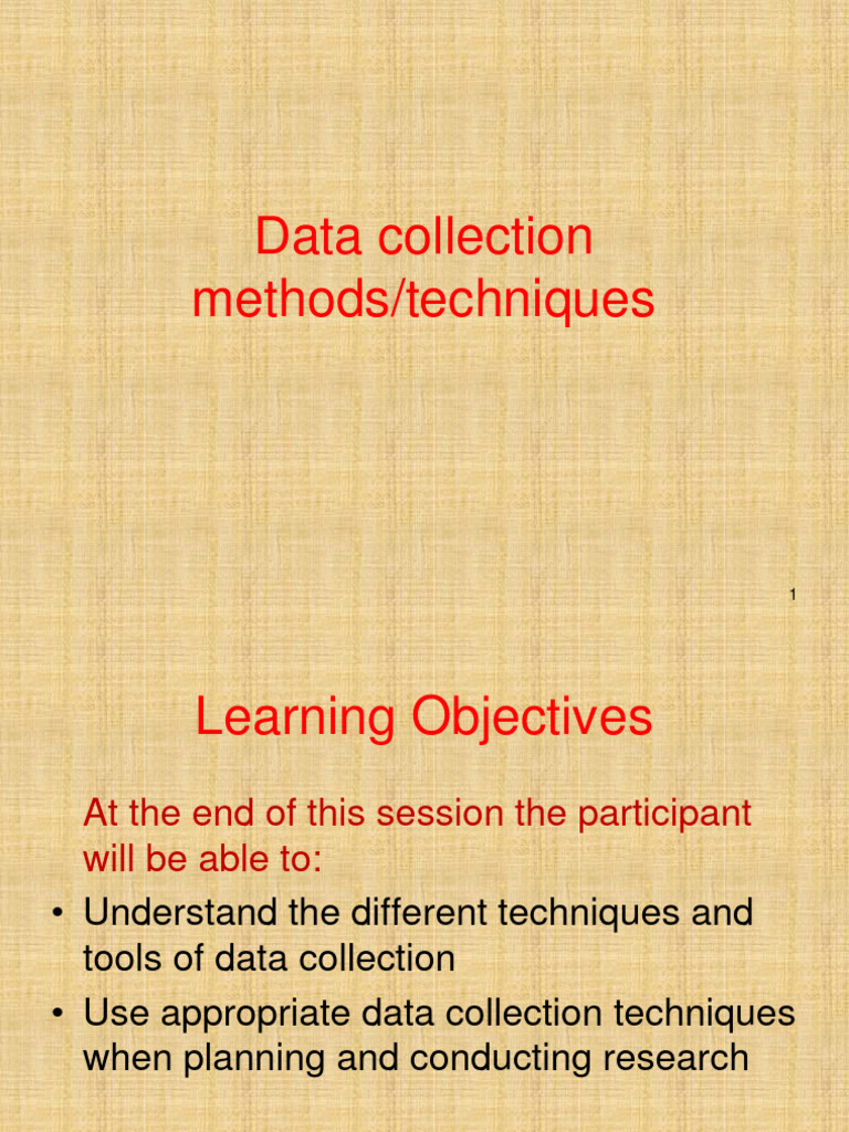 Data Collection Techniques Overview | PDF | Interview | Focus Group