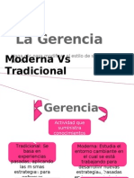 La Gerencia Moderna Vs Tradicional