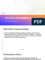 Política Económica II - Presentació
