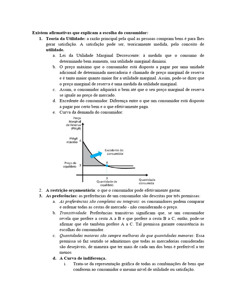 Fundamentos Da Micro e Macroeconomia - Teoria Da Escolha Do Consumidor ...
