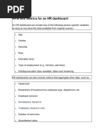 KPIs and Metrics For An HR Dashboard