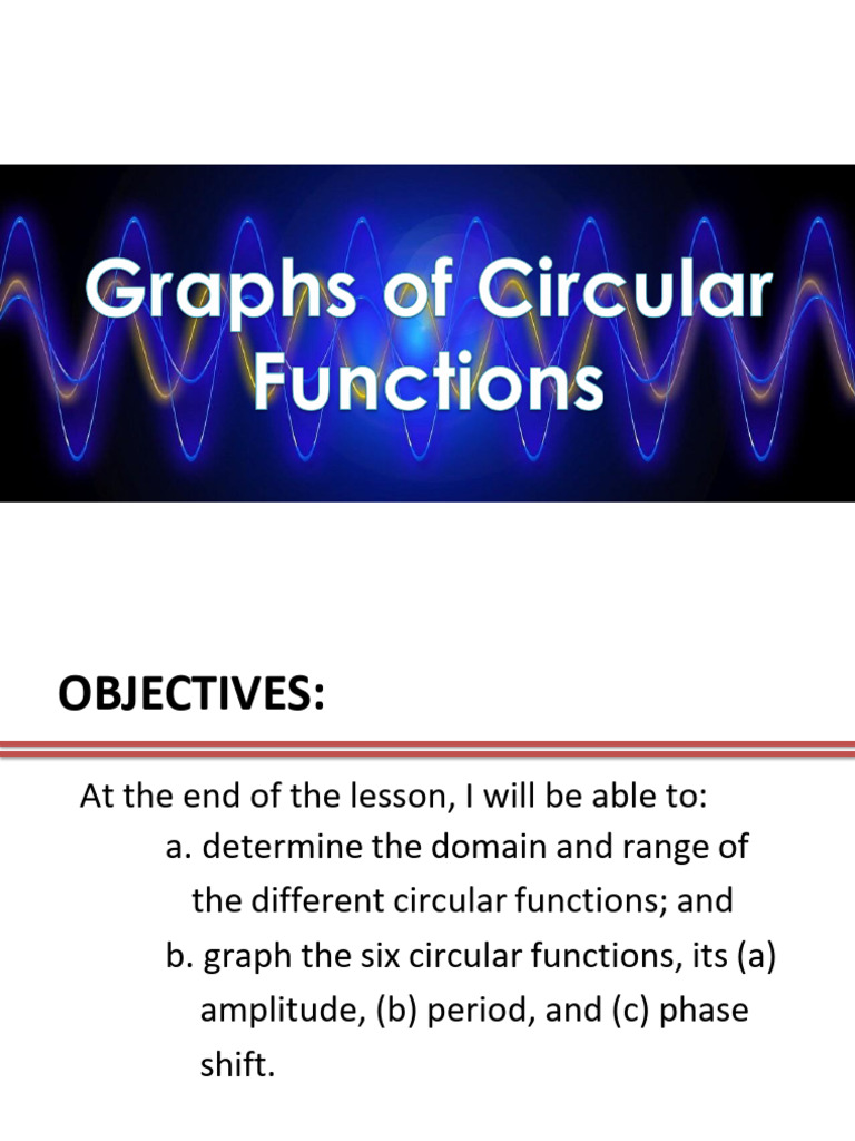 Graph of Circular Function | PDF | Trigonometric Functions | Triangle ...