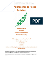 Three Approaches To Peace Activism Final