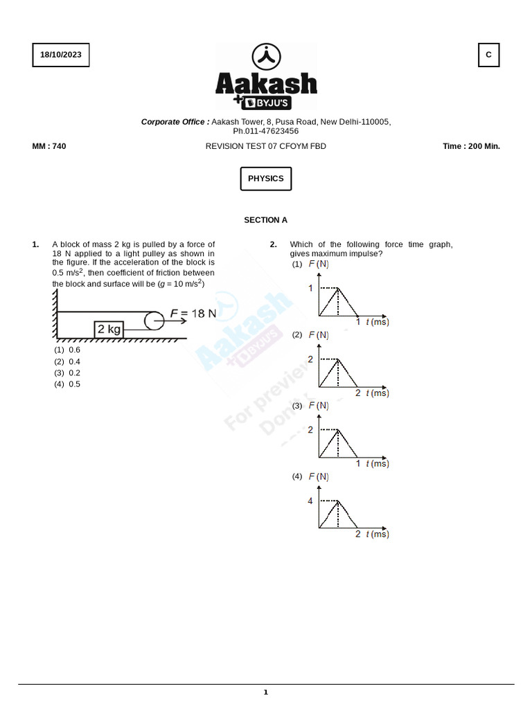 RT 07 QP | PDF | Force | Friction