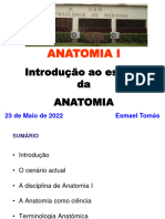 Aula 01. Introduçao Ao Estudo Da Anatomia 2022
