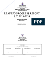 Reading Progress Report Grade 6filipino